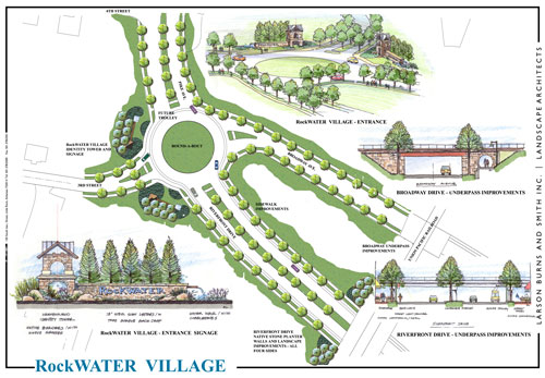 Round a bout Illustration Rockwater Village